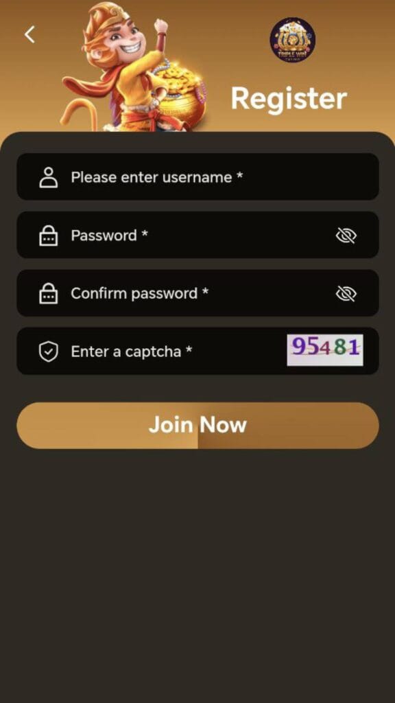 TripleWin888 Registration Form